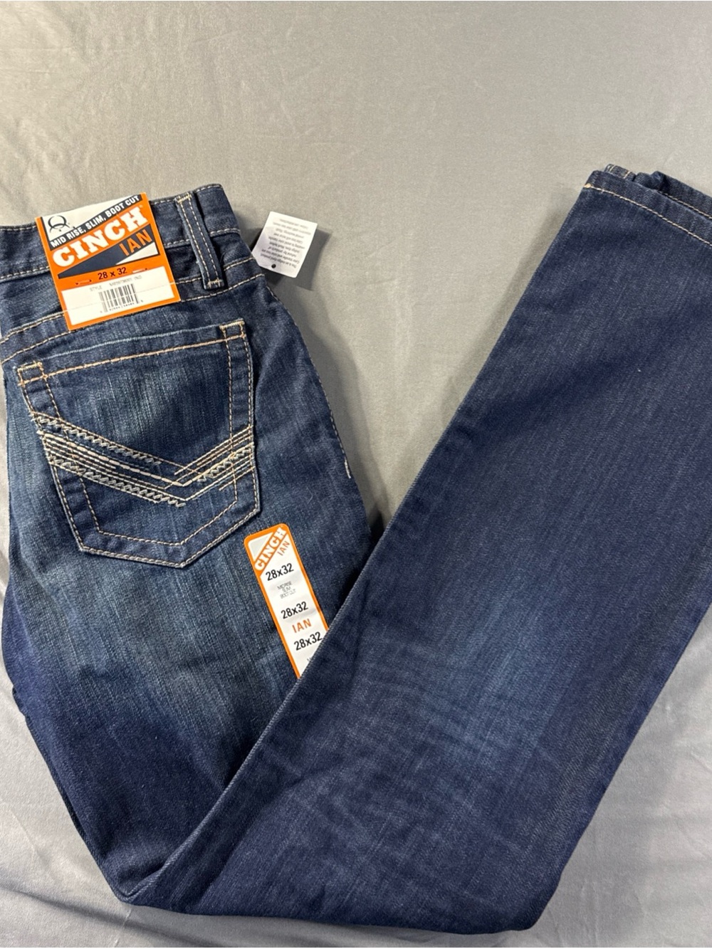 CINCH Men's Dark Blue Straight Fit Jeans 28x32